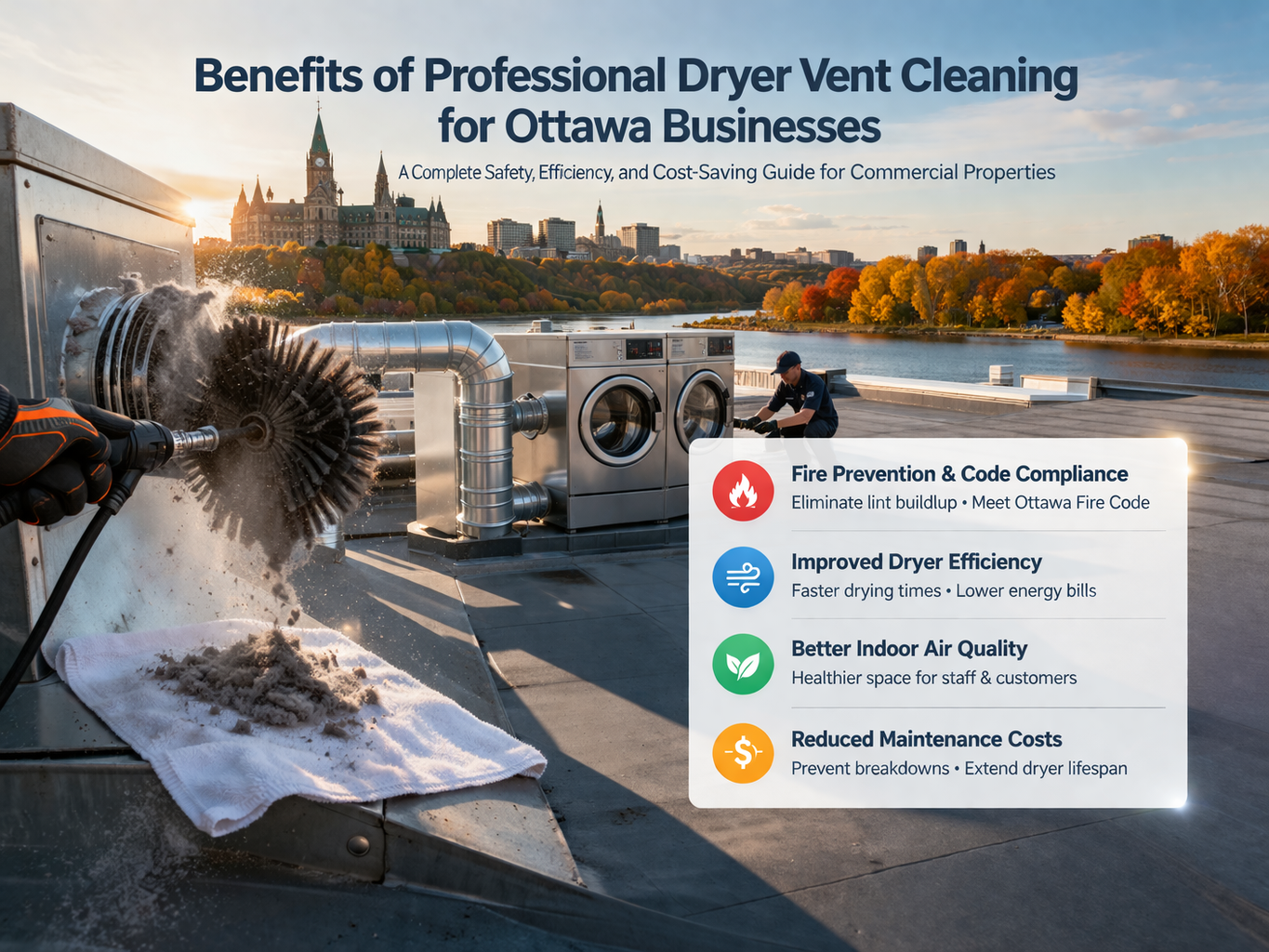 Benefits of Professional Dryer Vent Cleaning for Ottawa Businesses A Complete Safety, Efficiency, and Cost-Saving Guide for Commercial Properties By Dr Clean Air